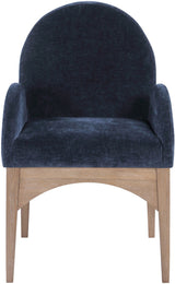Waldorf - Chenille Dining Arm Chair With Natural Legs