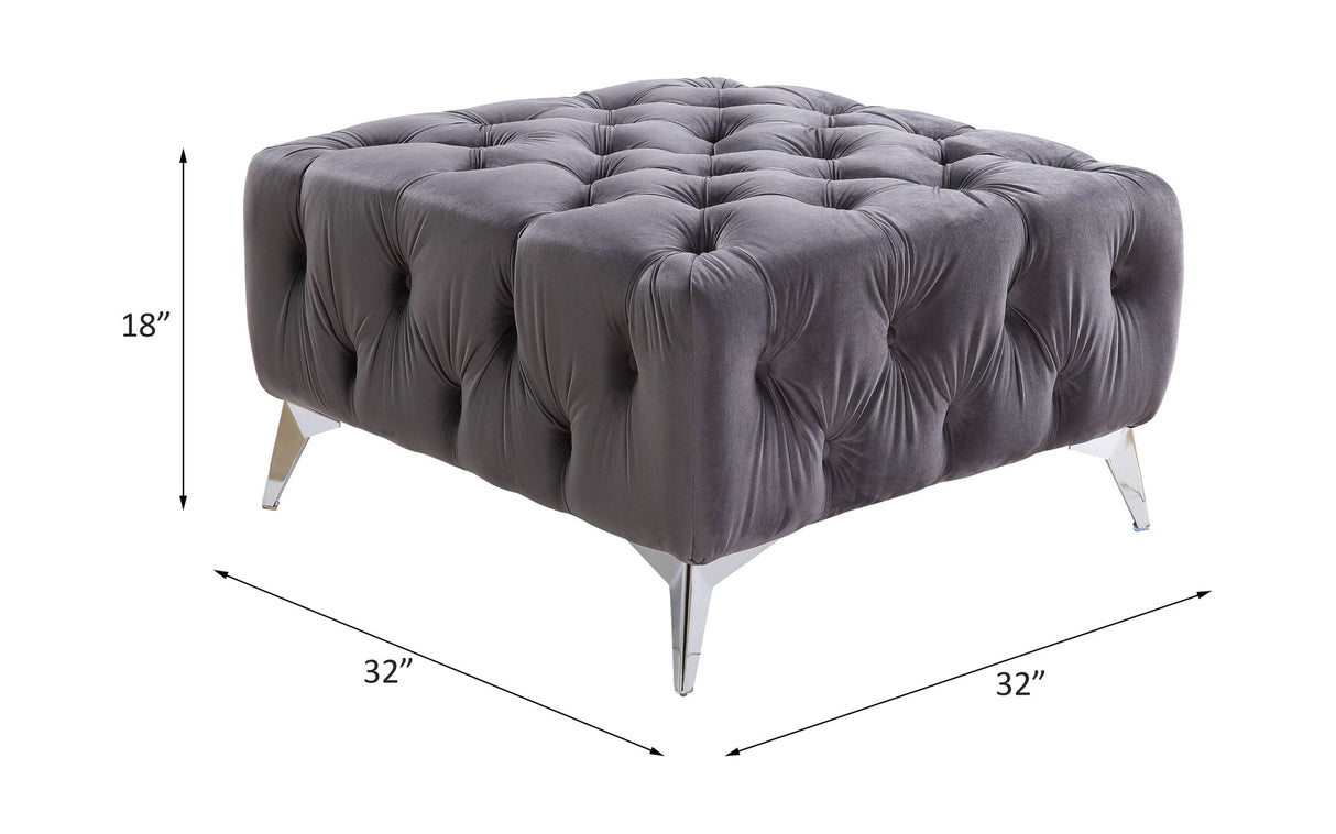 Wugtyx - Ottoman - Dark Grayvelvet