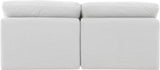 Indulge - Linen 2 Piece Modular Armless Sofa - White