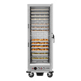 33 in. Commercial Insulated Heated Holding/Proofing Cabinet with 36-Pan Capacity and Solid Door in Silver (KM-CHP36-SISS)