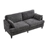 Chenille 2 Seater Sofa With LED Light, USB Charging Port, And Storage Bag