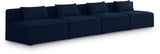 Cube - Linen Modular 4 Seat Armless Sofa