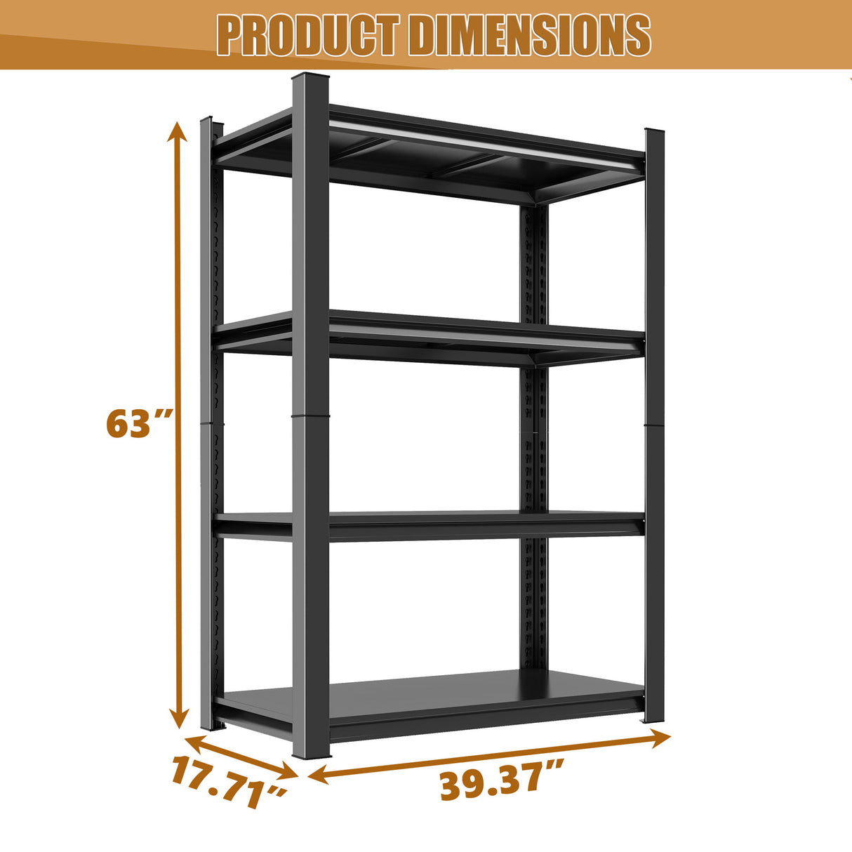Tall Storage Shelf, Adjustable Height Storage Rack
