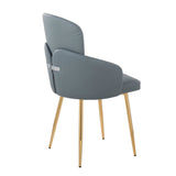 Dahlia - Contemporary Dining Chair (Set of 2) - Gold Metal Frame