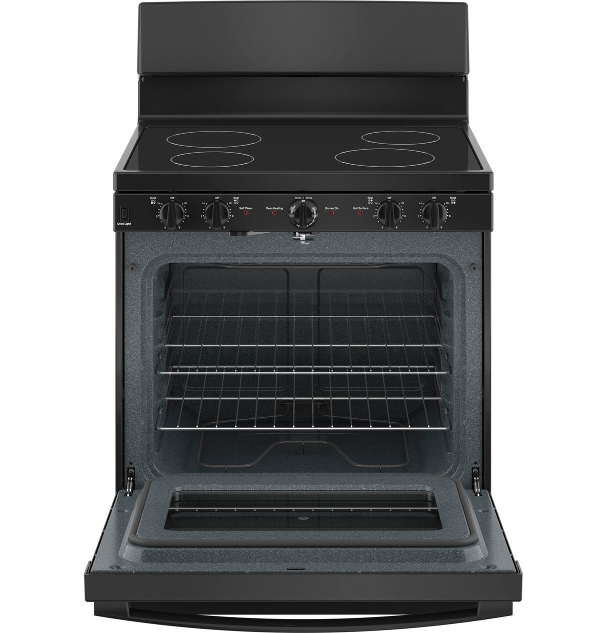 GE JB480DTBB - 30 in. 5 cu. ft. Electric Radiant Range with Smoothtop Burners - Black