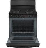 GE JB480DTBB - 30 in. 5 cu. ft. Electric Radiant Range with Smoothtop Burners - Black