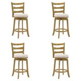 Melindra - Modern Farmhouse Swivel Wood Counter Height Kitchen Bar Stool