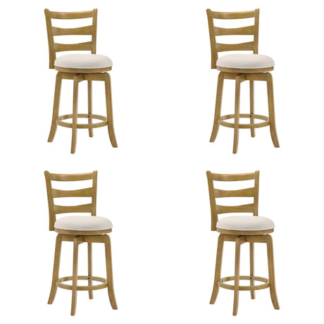 Melindra - Modern Farmhouse Swivel Wood Counter Height Kitchen Bar Stool