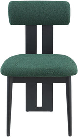 Dario - Boucle Dining Chair With Black Frame (Set of 2)