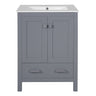 Bathroom Vanity With Integrated Undermount Ceramic Sink, 2 Doors And 1 Drawer, Soft Close Hinges