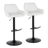 Daniella - Adjustable Barstool With Swivel - Black Metal (Set of 2)