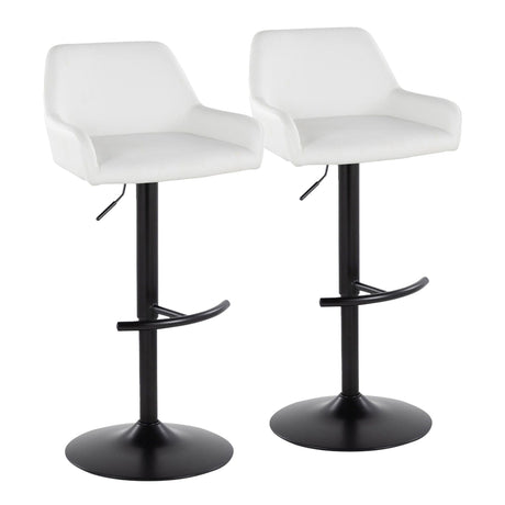 Daniella - Adjustable Barstool With Swivel - Black Metal (Set of 2)