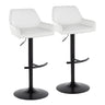 Daniella - Adjustable Barstool With Swivel - Black Metal (Set of 2)