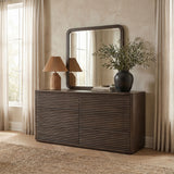 Morino - Oak Veneer And Solid Wood Mirror - Brown