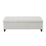 Upholstered Storage Ottoman Bench, Foot Rest For Bedroom