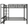 Bunk Bed With Storage Mesh Shelves, Clothes Hooks, LED Light