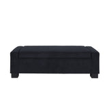 Textured Fabric Ottoman Bench With Hinged Lid