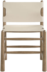 Santos - Vegan Leather Upholstered Dining Chair With Stained Brown Base (Set of 2)