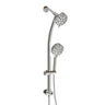 Multi Function Dual Shower Head System With 4.7" Rain Showerhead, 8 Function Hand Shower, Adjustable Slide Bar