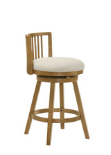 Harper - 30" Amber Glow Bar Height Rubberwood Swivel Barstool