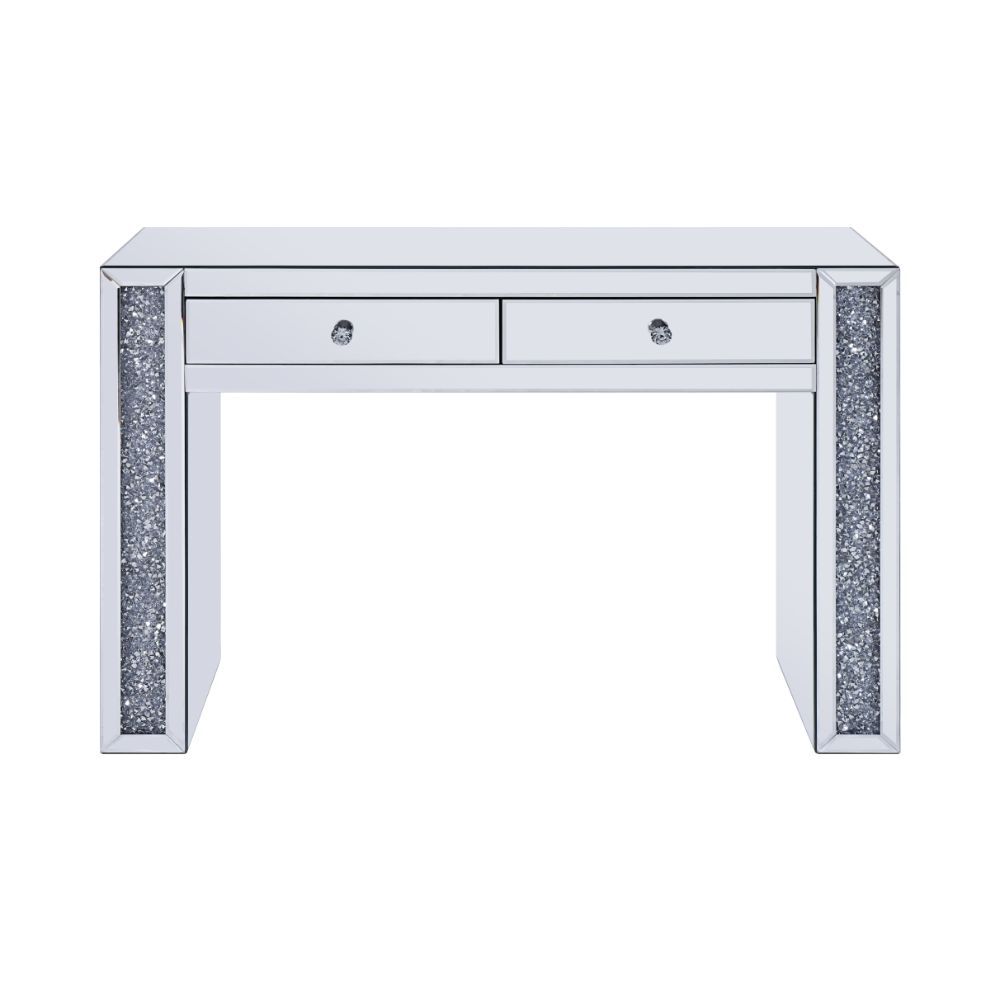 Noralie - Vanity Desk - Faux Diamonds & Mirrored