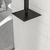 8" Square Rain Shower Head, Ceiling / Wall Mount Stainless Steel Bath Fixture
