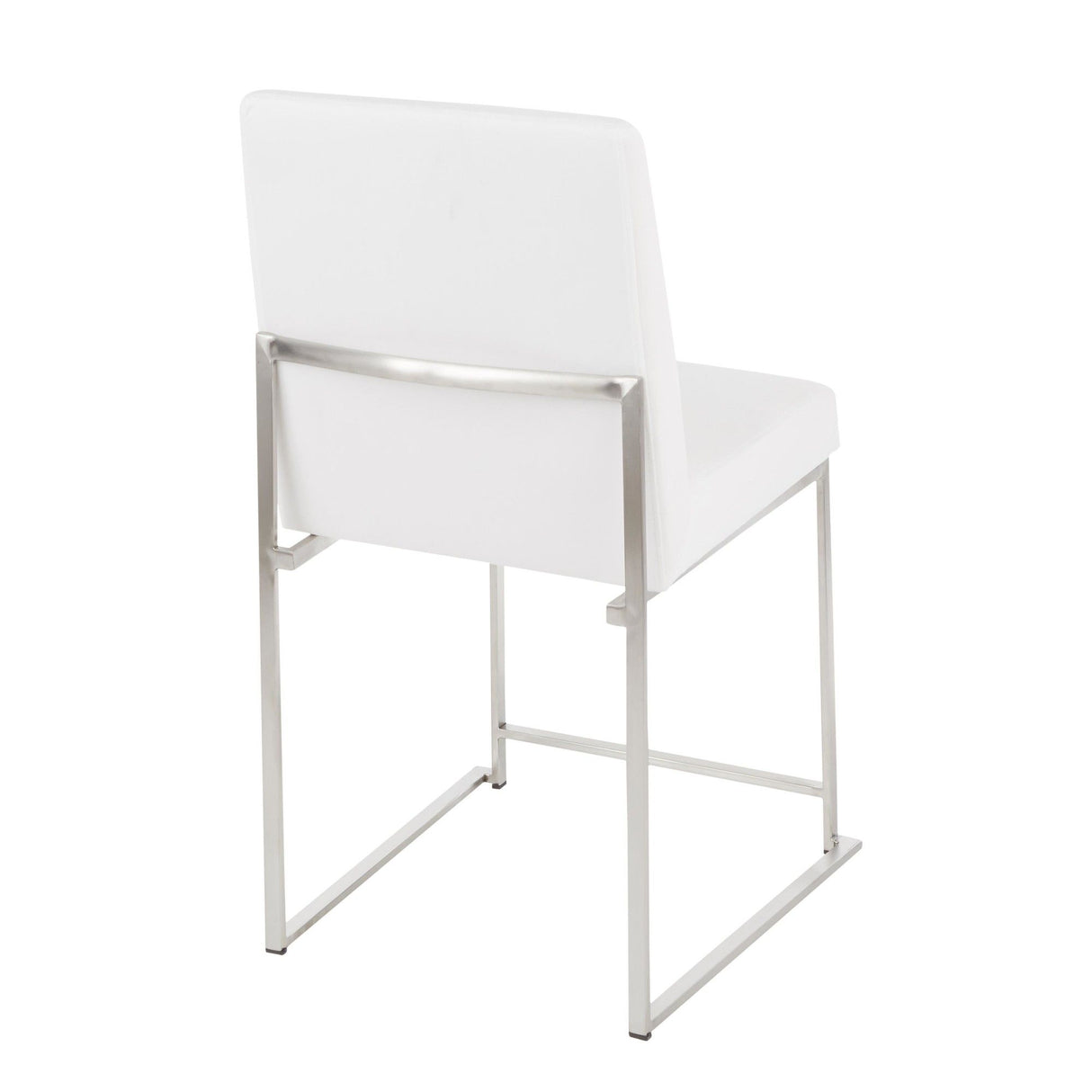 Fuji - High Back Dining Chair - Velvet Seat And Stainless Steel (Set of 2)