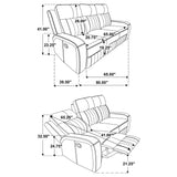 Forrest - Motion Reclining Sofa Comfort With Elegant Tufting And Wide Track Arms - Gray
