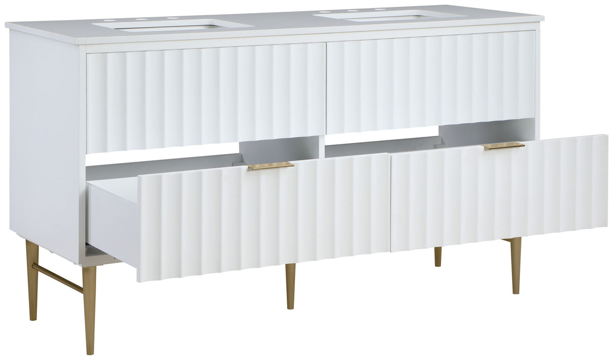 Modernist - Bathroom Vanity With Gold Legs