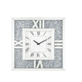 Noralie - 24" Wall Clock - Mirrored & Faux Diamonds