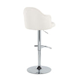 Ahoy - Adjustable Barstool With Chrome Metal Base (Set of 2)