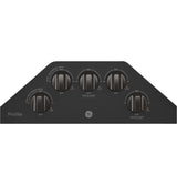 GE Profile PGP7036BMTS gas cooktop continuous cast iron grates detail