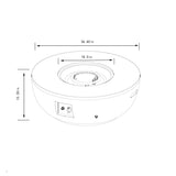 36" Propane Gas Fire Pit Table, 50000 Btu Round Steel Fire Pit With Tank Holder For Outside Patio Deck Garden Backyard - Gray