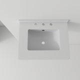 Basin Sink With 2" Thick Rim, Triple Faucet Holes, Sink Only