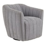 Finley - Upholstered Contemporary Swivel Accent Chair - Black Metal