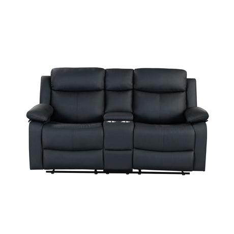 Blanche - Console Reclining Loveseat With LED Lights And Speakers