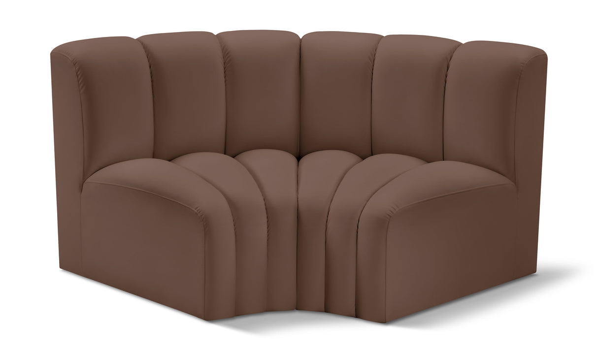 Arc - Faux Leather 2 Piece Modular Sofa