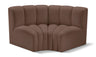 Arc - Faux Leather 2 Piece Modular Sofa