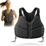 Women's 10Lbs Adjustable Weighted Vest With Breathable Design For Running, Walking & Strength Training - Black