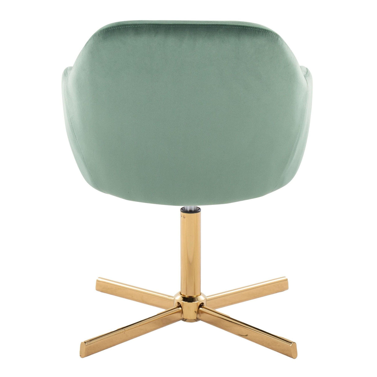 Buena - Swivel Accent Chair - Chrome Gold Metal Base