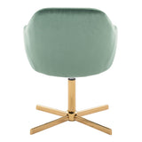 Buena - Swivel Accent Chair - Chrome Gold Metal Base