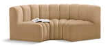 Arc - Velvet 3 Piece Modular U-Shaped Sofa