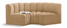 Arc - Velvet 3 Piece Modular U-Shaped Sofa