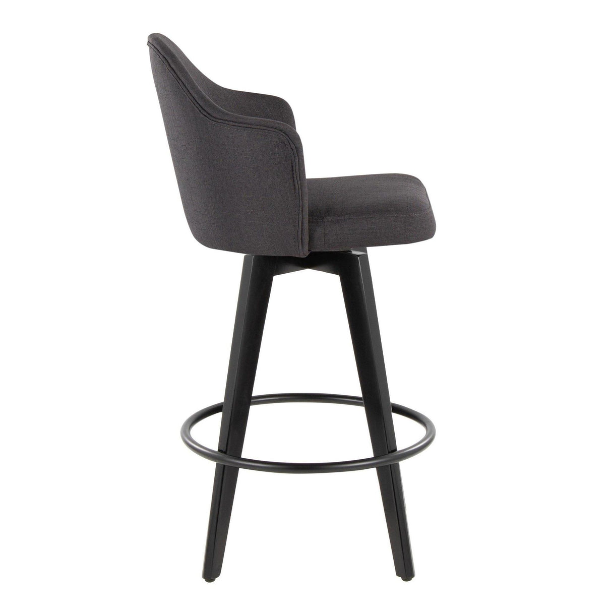 Ahoy - Fixed-Height Counter Stool (Set of 2) - Black Bamboo Legs