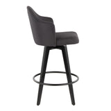 Ahoy - Fixed-Height Counter Stool (Set of 2) - Black Bamboo Legs
