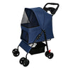 Foldable Pet Stroller For Small Dogs And Cats With Multi Functional Tray