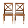 Dining Chair With X Shaped Back (Set of 2)