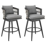 Zella - Outdoor Patio Swivel Counter Stool Set