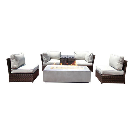 Outdoor Elegance Conversation Set With Fire Pit