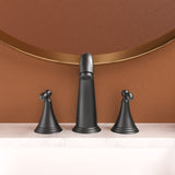 Elegant 2 Handle Widespread Bathroom Faucet With Pop Up Drain And Water Supply Lines
